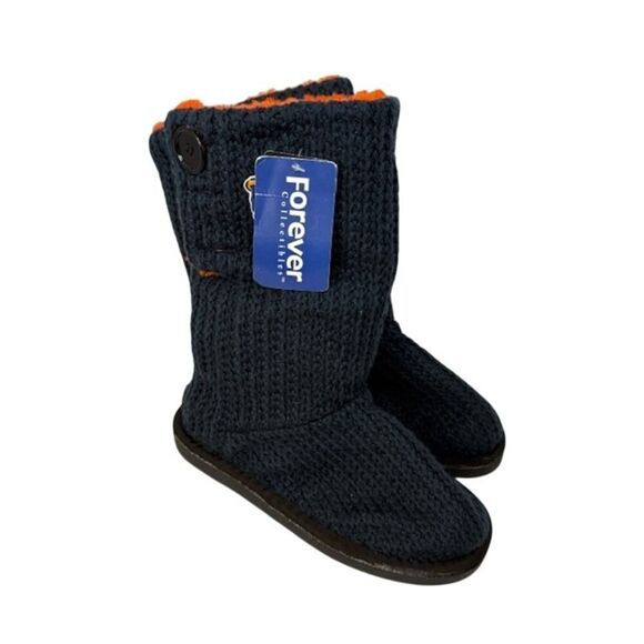 NWT NFL Chicago Bears Forever Collectibles Knit High End Button Boot Slipper S - Picture 6 of 8